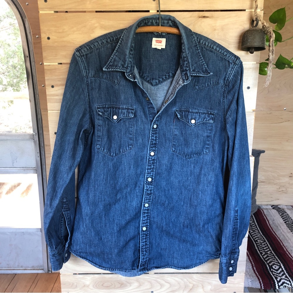 Denim Western Pearl Snap Shirt